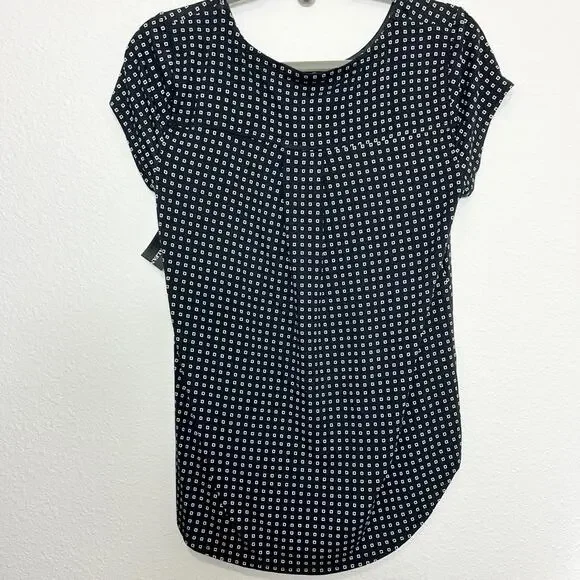 Alfani black/white blouse size small - Picture 4 of 5